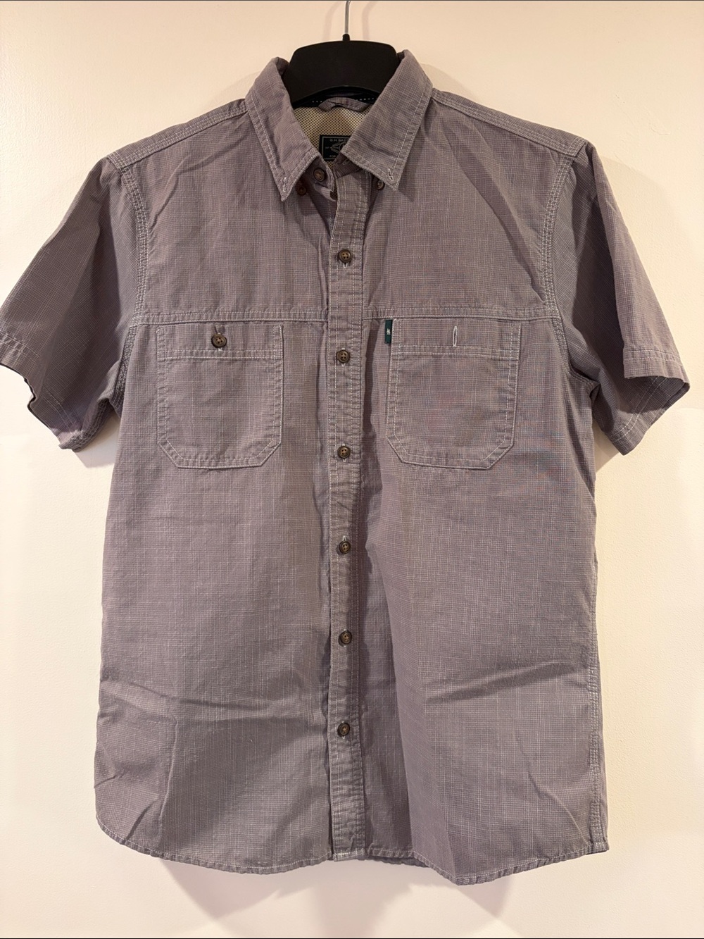 G.H. Bass & Co. Short-Sleeve Button-Down Shirt - Gray